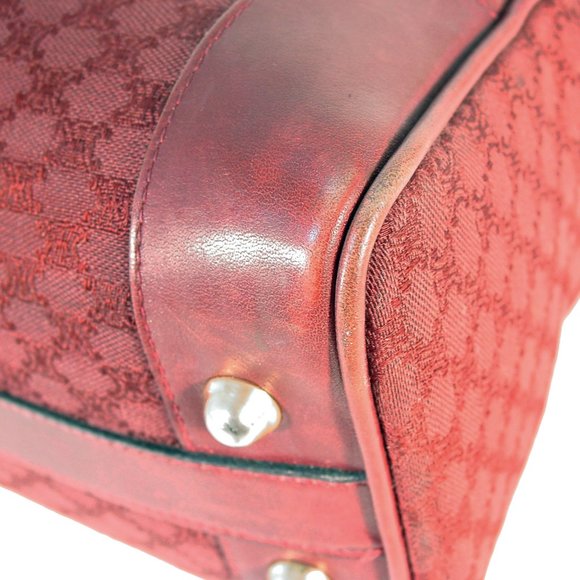 CELINE Vintage Bordeaux Macadam Canvas Boston Bag - Picture 7 of 13